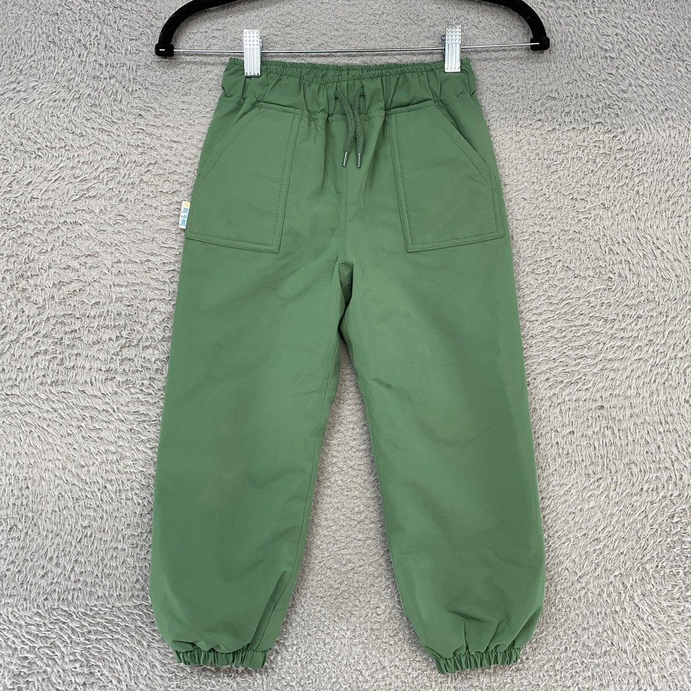 Jan & Jul Rain Pants Toddler 4T Green Snow Pants Fleece Lined Outdoor Play